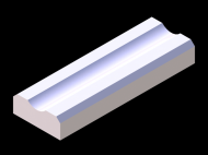 Profil en Silicone P945BB - format de type D - forme irrégulier