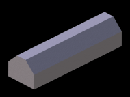 Profil en Silicone PSE0,2510822B - format de type Trapèze - forme irrégulier