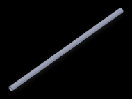 Profil en Silicone TS4003,502,5 - format de type Tubo - forme de tube
