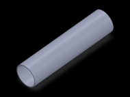 Profil en Silicone TS402422 - format de type Tubo - forme de tube