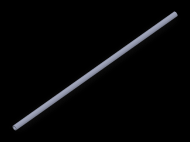 Profil en Silicone TS5002,501,7 - format de type Tubo - forme de tube