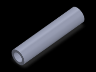 Profil en Silicone TS5021,513,5 - format de type Tubo - forme de tube