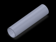 Profil en Silicone TS5024,522,5 - format de type Tubo - forme de tube