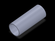 Profil en Silicone TS5039,535,5 - format de type Tubo - forme de tube