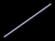 Profil en Silicone TS6002,501,5 - format de type Tubo - forme de tube