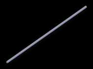 Profil en Silicone TS600201,2 - format de type Tubo - forme de tube