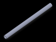Profil en Silicone TS6006,504,5 - format de type Tubo - forme de tube