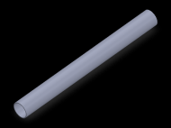 Profil en Silicone TS601009 - format de type Tubo - forme de tube