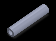 Profil en Silicone TS6021,511,5 - format de type Tubo - forme de tube