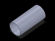 Profil en Silicone TS6046,542,5 - format de type Tubo - forme de tube
