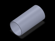 Profil en Silicone TS6051,547,5 - format de type Tubo - forme de tube
