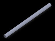 Silicone Profile CS6006 - type format Cord - tube shape