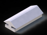 Silicone Profile P10161Q - type format Lamp - irregular shape