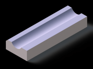 Silicone Profile P10320I - type format D - irregular shape