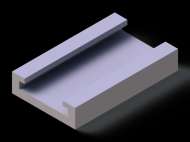 Silicone Profile P10566D - type format U - irregular shape