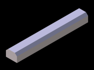 Silicone Profile P10822D - type format Trapezium - irregular shape