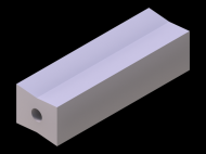 Silicone Profile P11185E - type format Trapezium - irregular shape