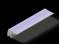 Silicone Profile P11185O - type format Lipped - irregular shape