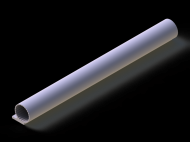 Silicone Profile P1152J - type format Silicone Tube - irregular shape