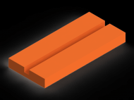 Silicone Profile P1295C - type format U - irregular shape