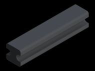 Silicone Profile P154A - type format Lamp - irregular shape