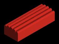 Silicone Profile P156B - type format D - irregular shape