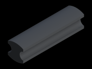 Silicone Profile P1612G - type format Lamp - irregular shape
