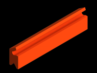 Silicone Profile P1612K - type format Lipped - irregular shape