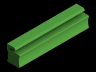 Silicone Profile P1697 - type format Lipped - irregular shape