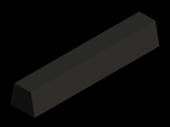 Silicone Profile P175-39 - type format Trapezium - irregular shape