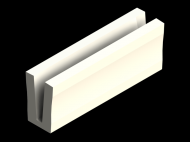 Silicone Profile P175-89 - type format U - irregular shape
