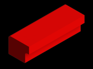 Silicone Profile P175AB - type format Lipped - irregular shape
