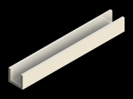 Silicone Profile P1765 - type format U - irregular shape
