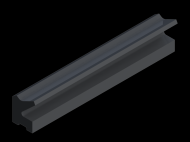 Silicone Profile P1858 - type format Lipped - irregular shape