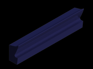 Silicone Profile P1861 - type format Lipped - irregular shape