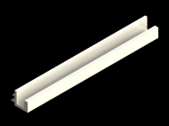 Silicone Profile P1872E - type format U - irregular shape