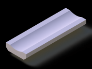 Silicone Profile P1877B - type format D - irregular shape