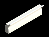 Silicone Profile P1C - type format Lipped - irregular shape