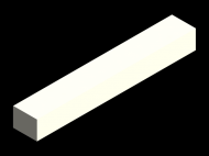 Silicone Profile P201512 - type format Rectangle - regular shape