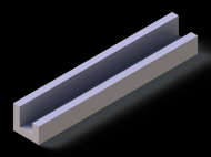 Silicone Profile P21477B - type format U - irregular shape