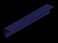 Silicone Profile P2161A - type format Lipped - irregular shape