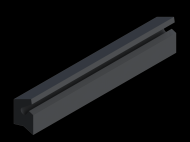 Silicone Profile P2222D - type format Lipped - irregular shape