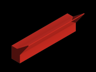 Silicone Profile P2222U - type format Lipped - irregular shape