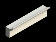 Silicone Profile P223 - type format Lipped - irregular shape