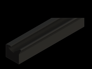 Silicone Profile P226E - type format Lipped - irregular shape
