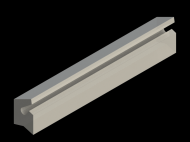 Silicone Profile P2448D - type format Lipped - irregular shape
