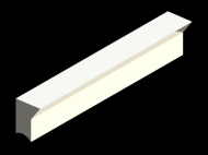 Silicone Profile P2475A - type format Lipped - irregular shape