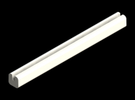 Silicone Profile P2570 - type format U - irregular shape