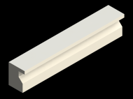 Silicone Profile P2575 - type format Lipped - irregular shape