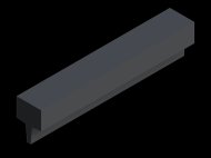 Silicone Profile P268-AEESL - type format T - irregular shape